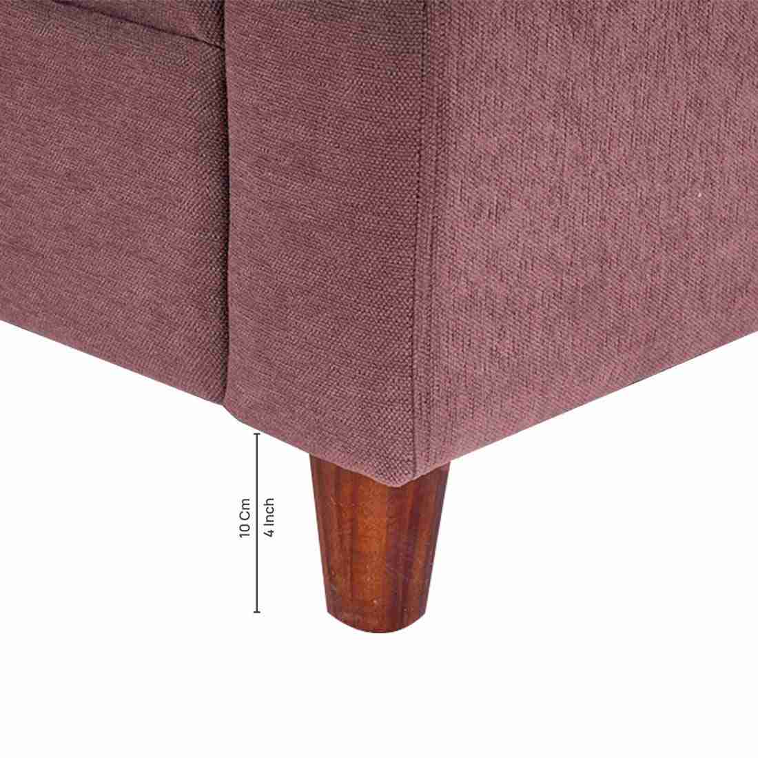 neudot Roman Sofa for Living Room |1 Person Sofa|Premium Fabric with Cushioned Armrest | Solid Wood Frame|1 Seater in Ceramic Pink Color