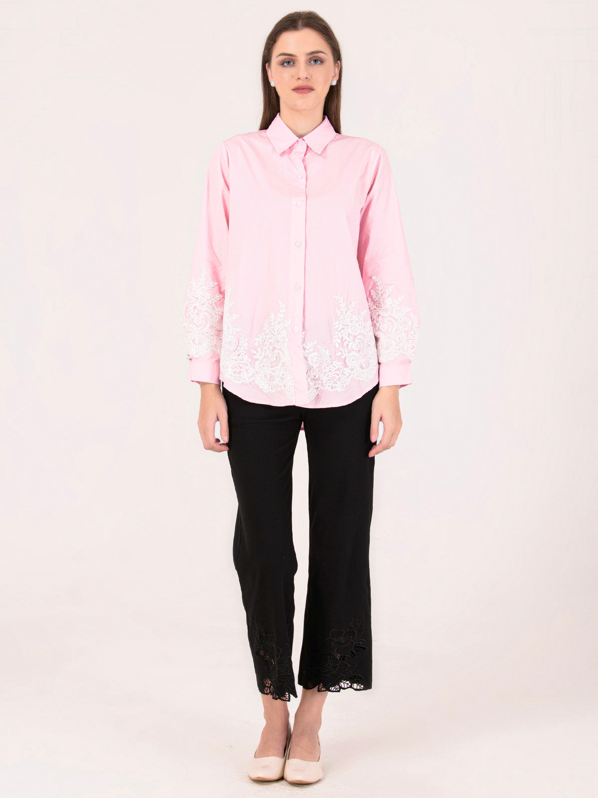 Albion Women Baby Pink Smart Top