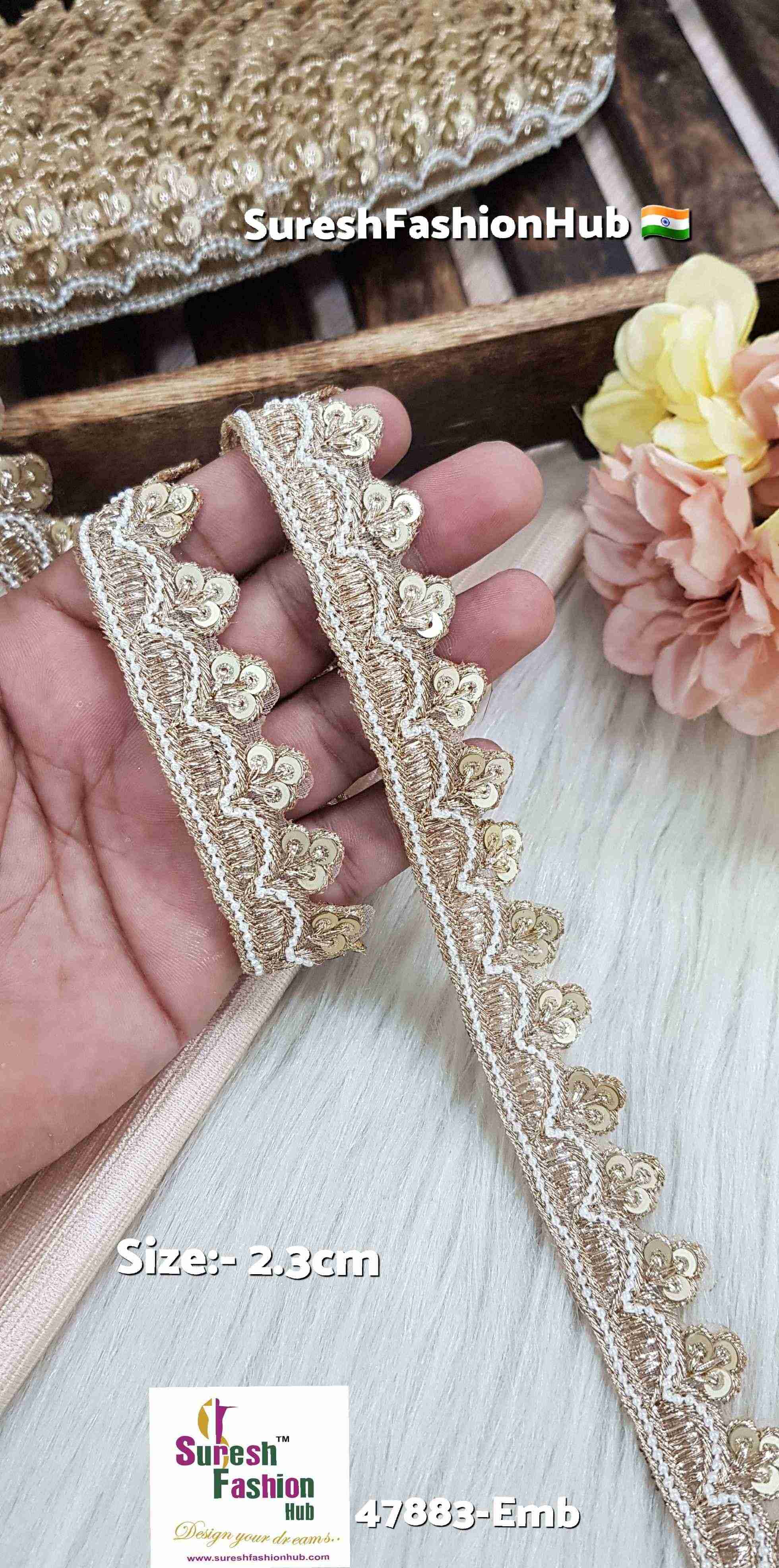  Pearl Scalloped Cutwork Embroidery Lace