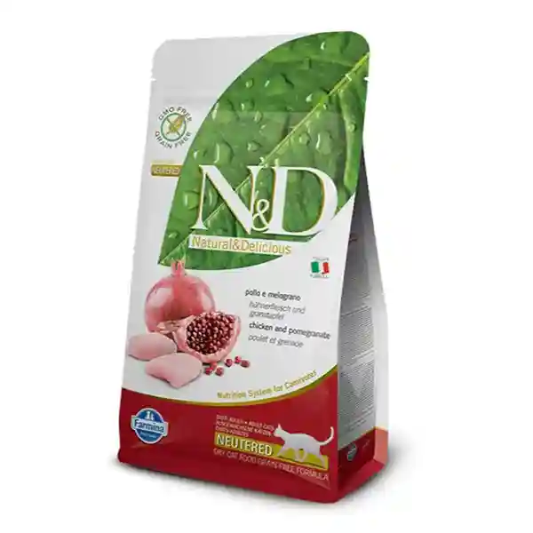 Farmina N&D Grain Free Chicken & Pomegranate Adult Neautered Cat Dry Cat Food