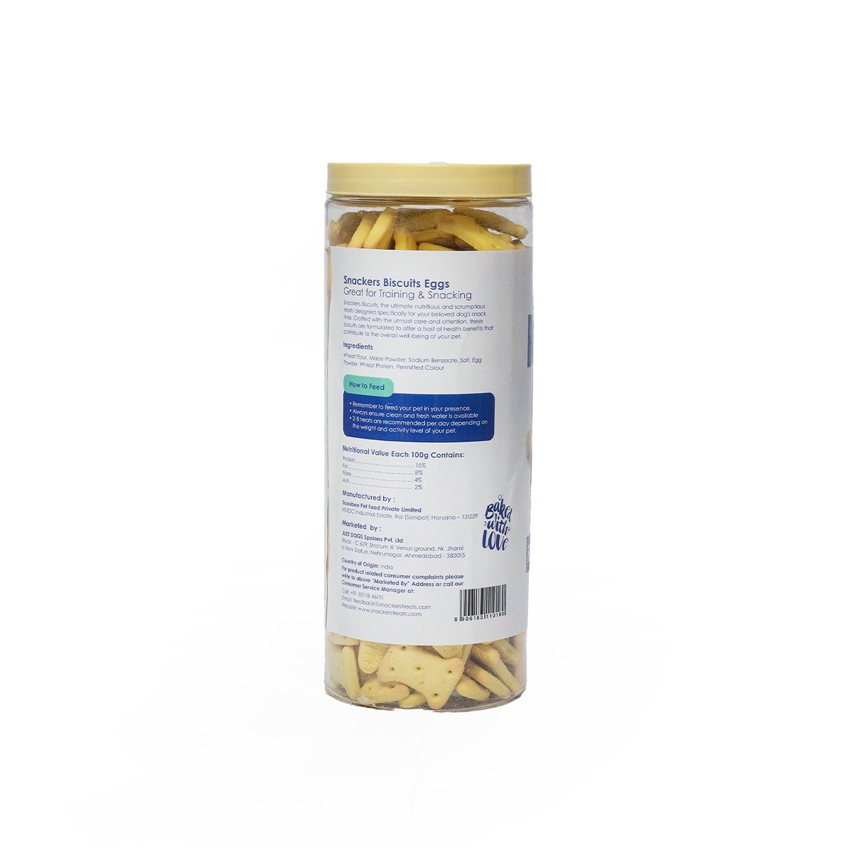 Snackers Biscuits Farm Fresh Egg Flavour Dog Treat - 750g