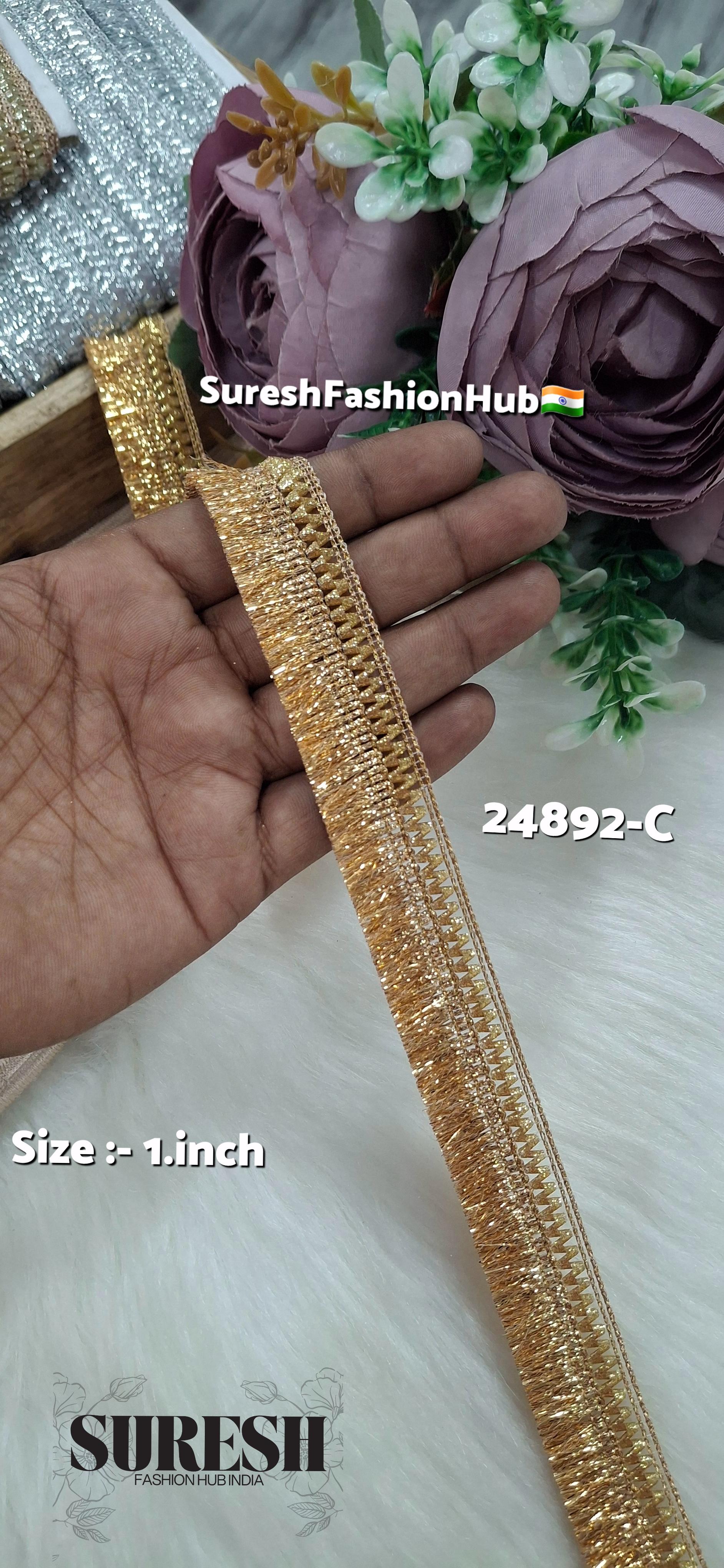 Antique Gold Badla Jhalar Lace