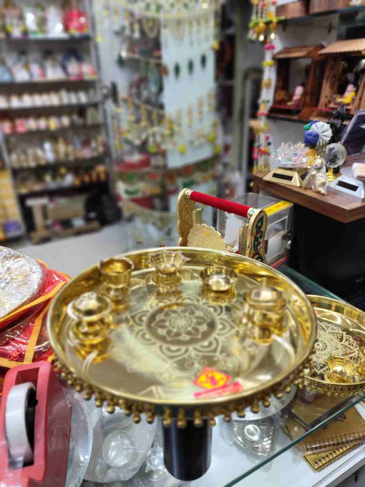 Pure brass Puja set