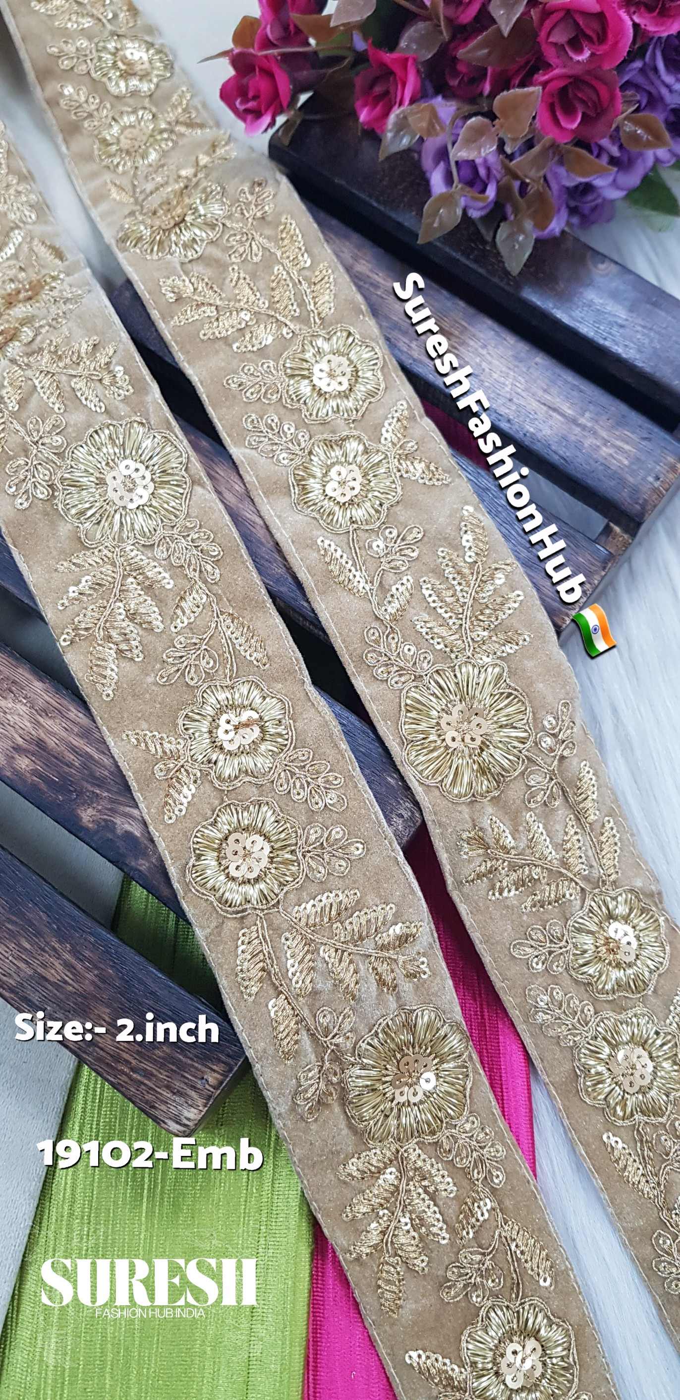 Sequin, Zari & Badla Floral Embroidery Lace