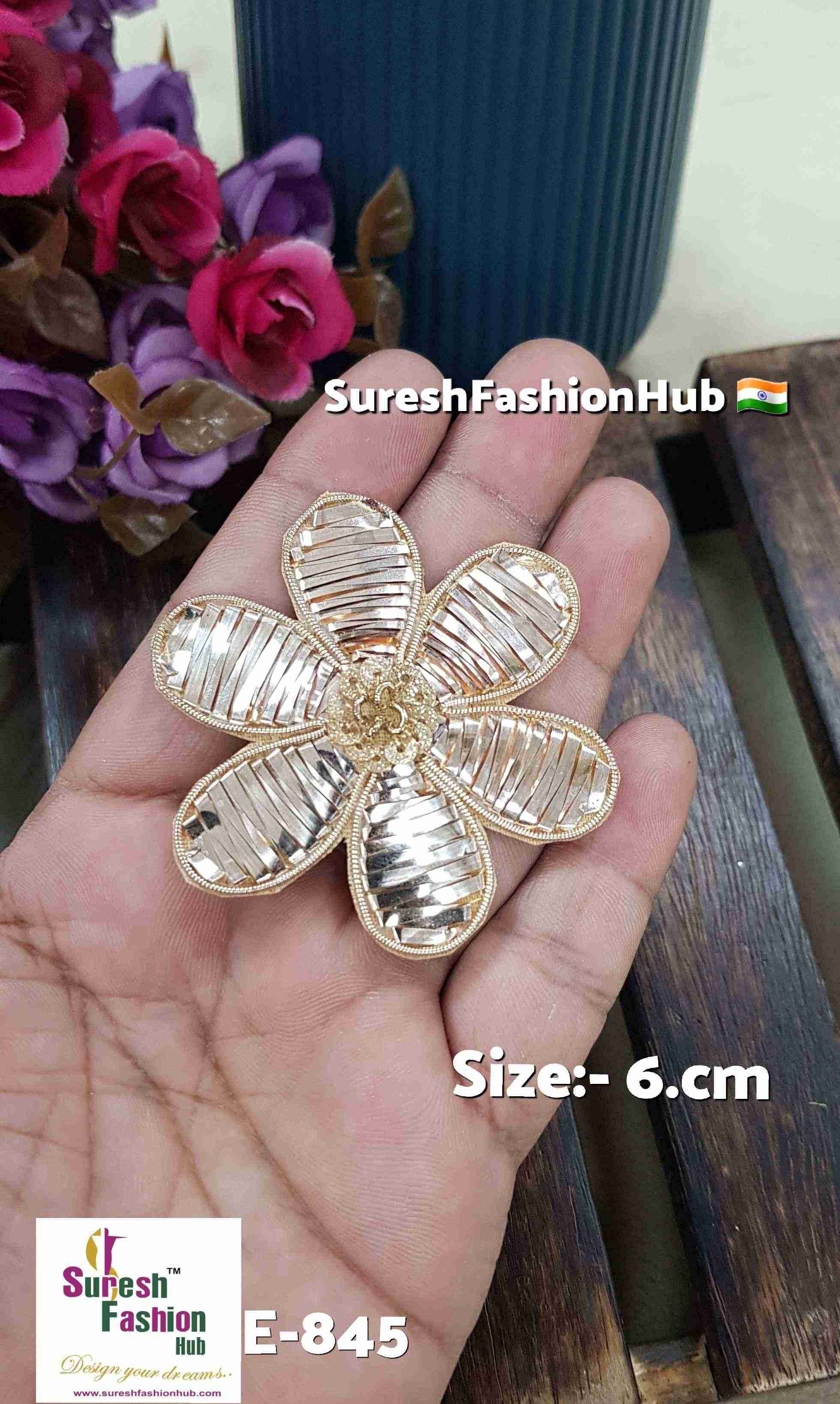 Zardosi Floral Head Patch