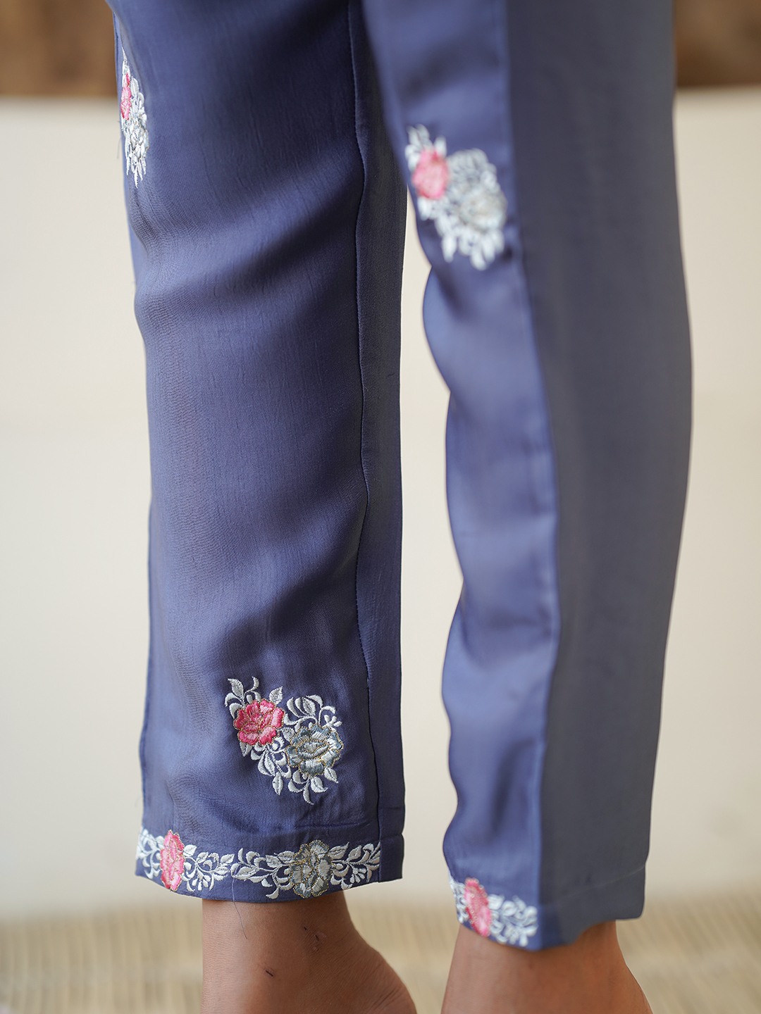 MINI SILK EMBRODIERED CO-ORD SET