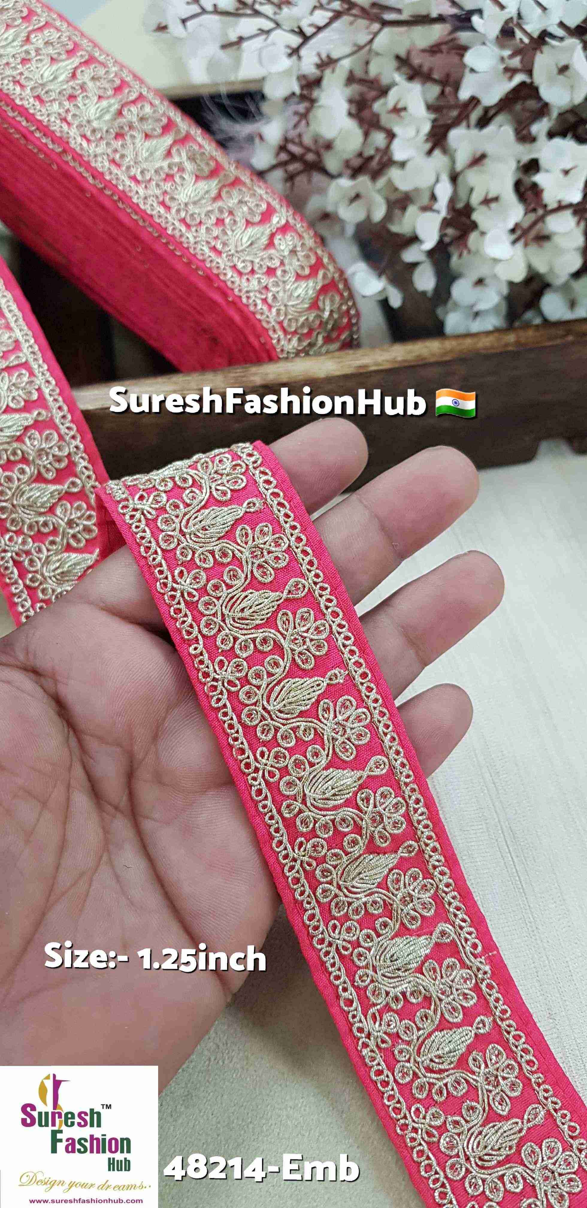 Gajri Pearl & Sequence Fabric Lace