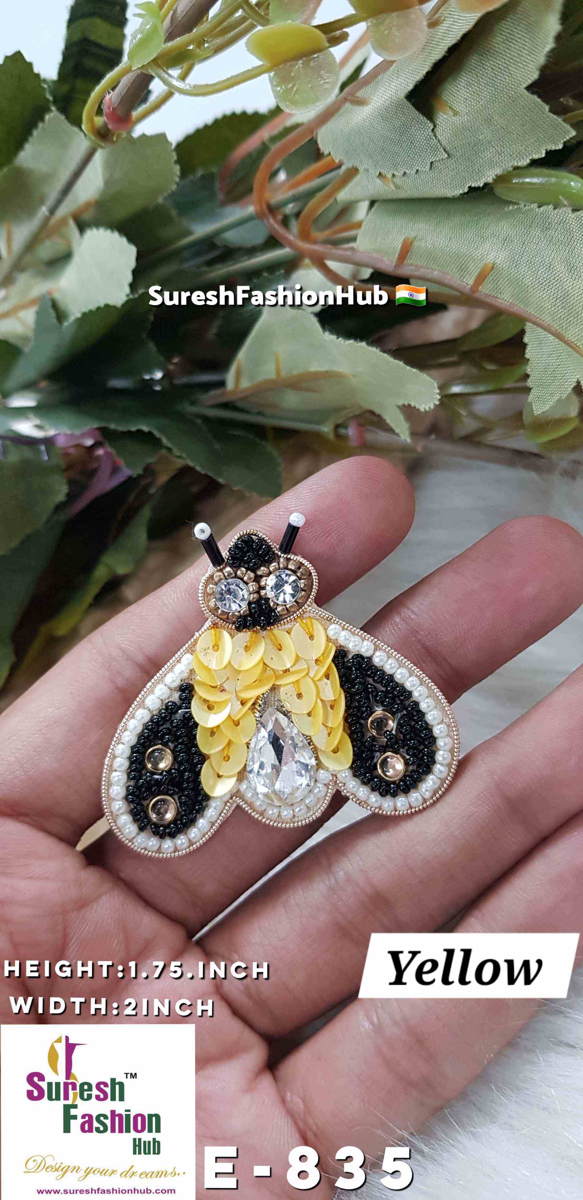 Enchanted Elegance Beetle Patch  Yellow