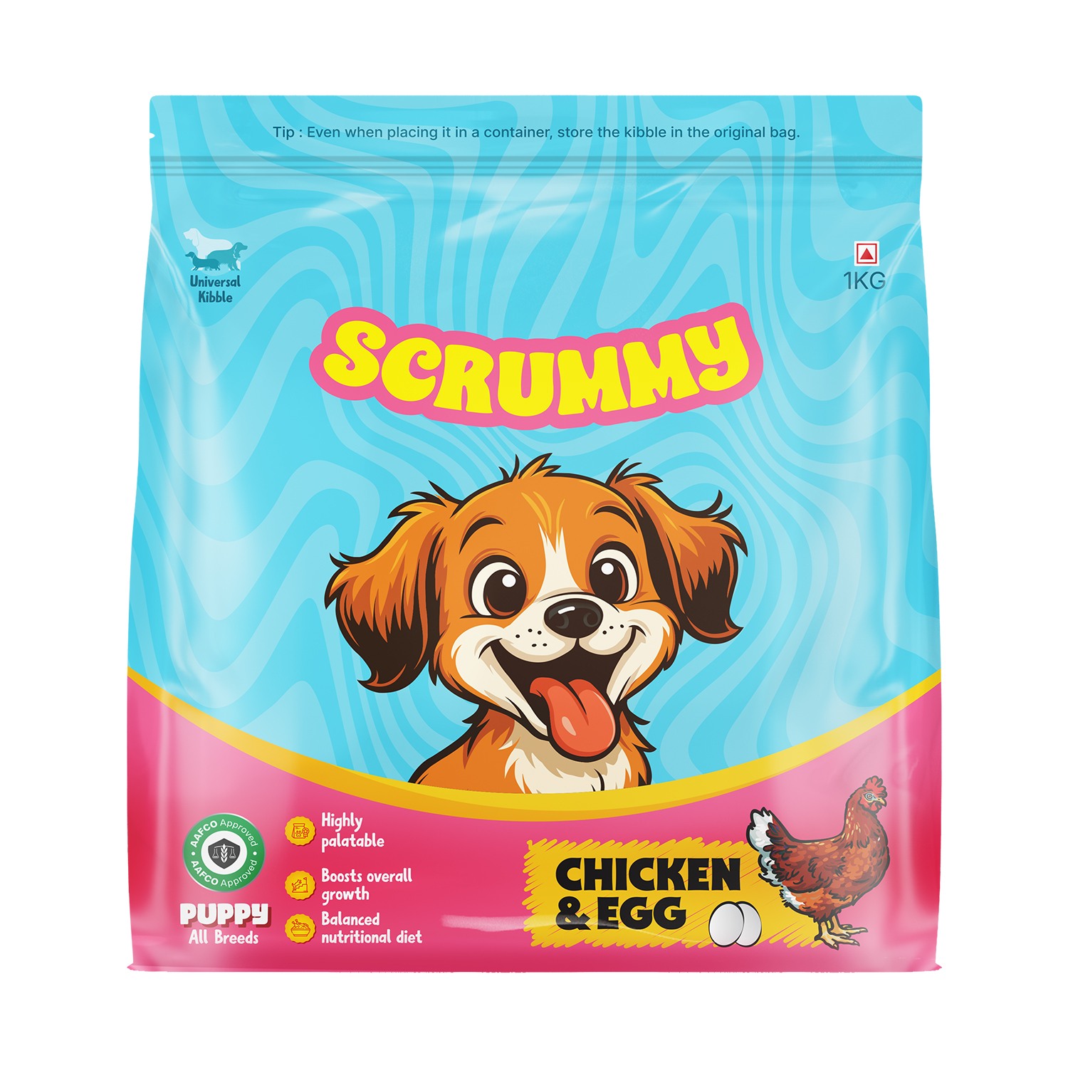Scrummy Chicken and Egg Puppy All Breeds Kibble Dry Food for Dogs