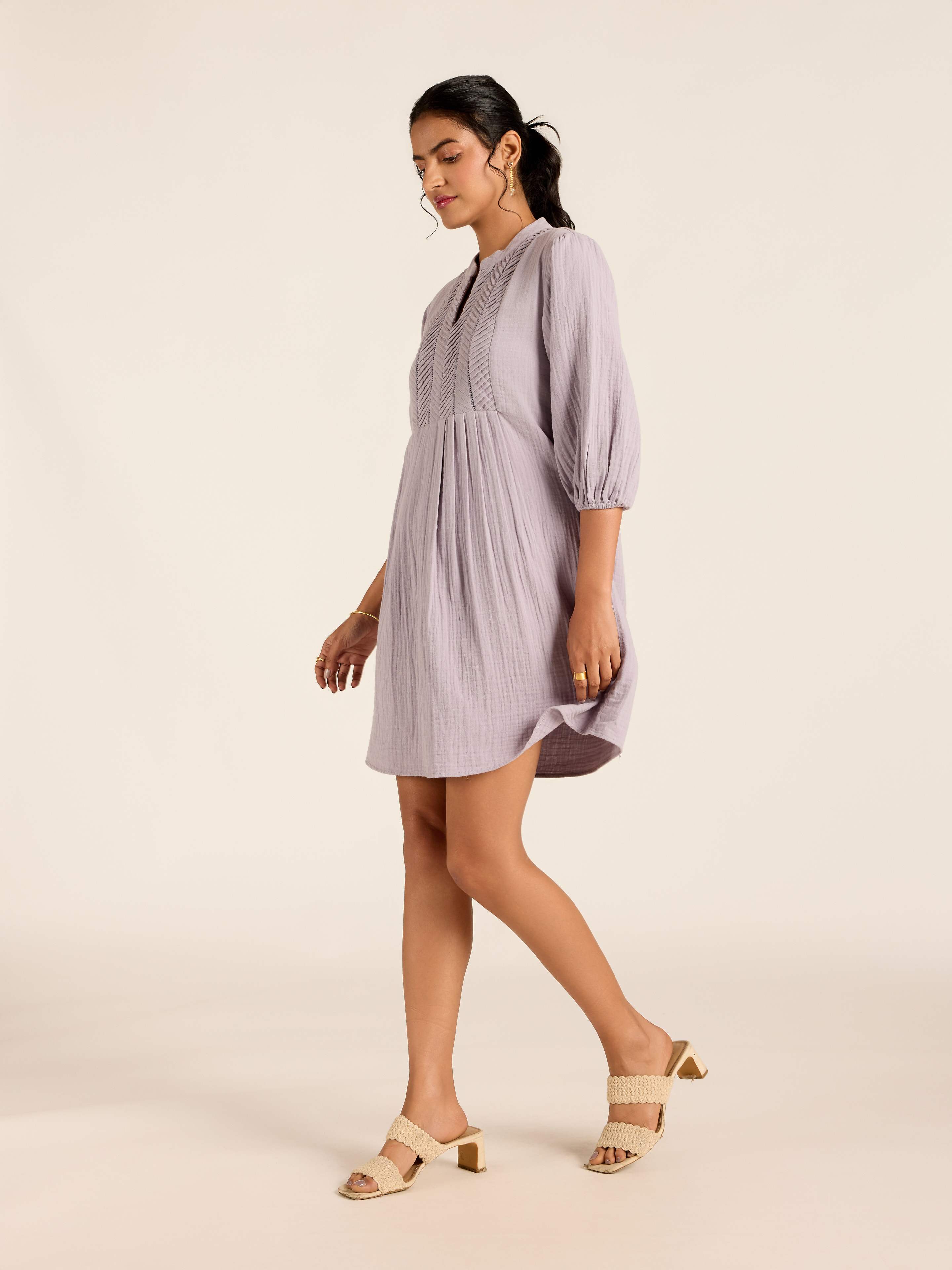 PURPLE MARGO SHORT DRESS