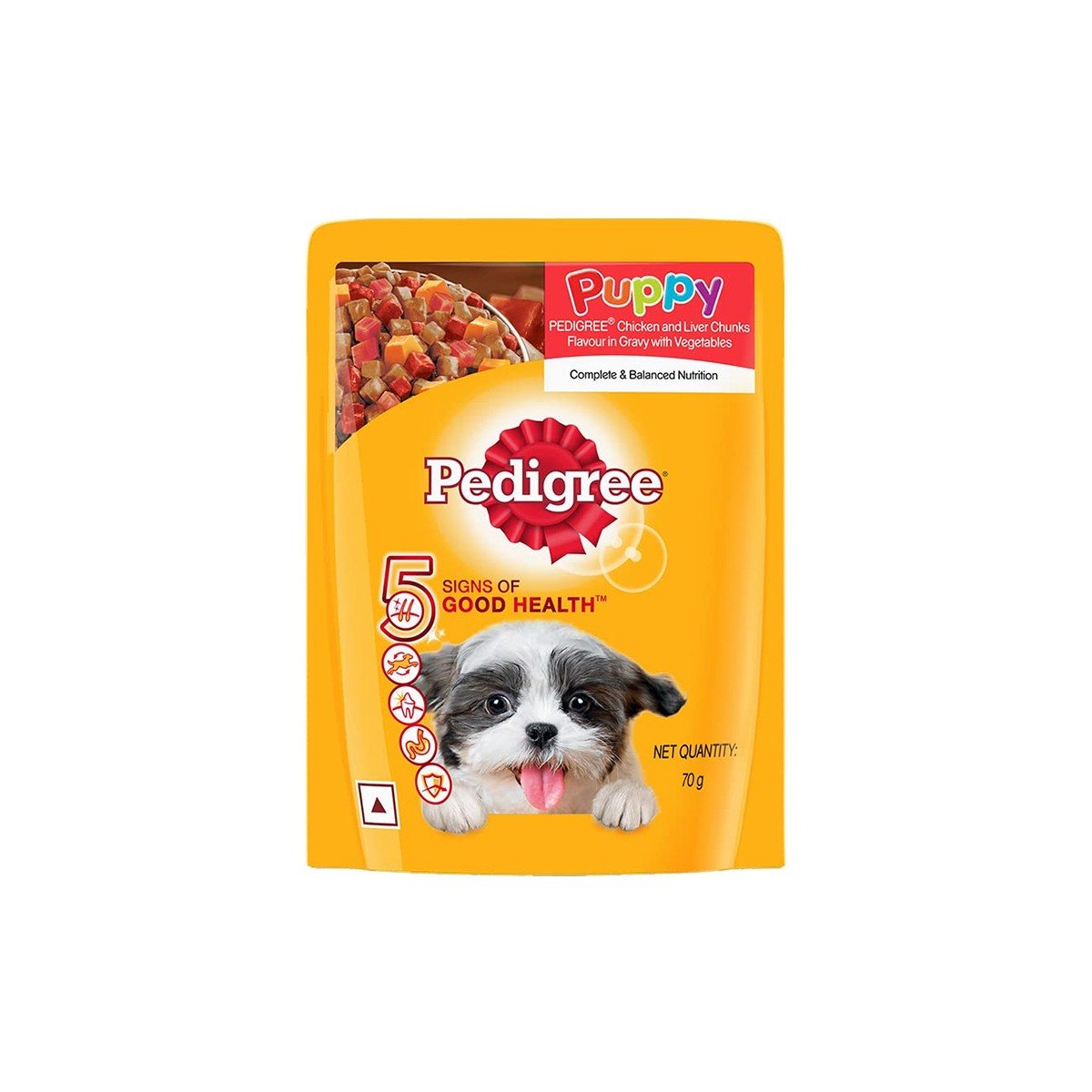 Pedigree Puppy Chicken & Liver Chunks Wet Puppy Food - 70g