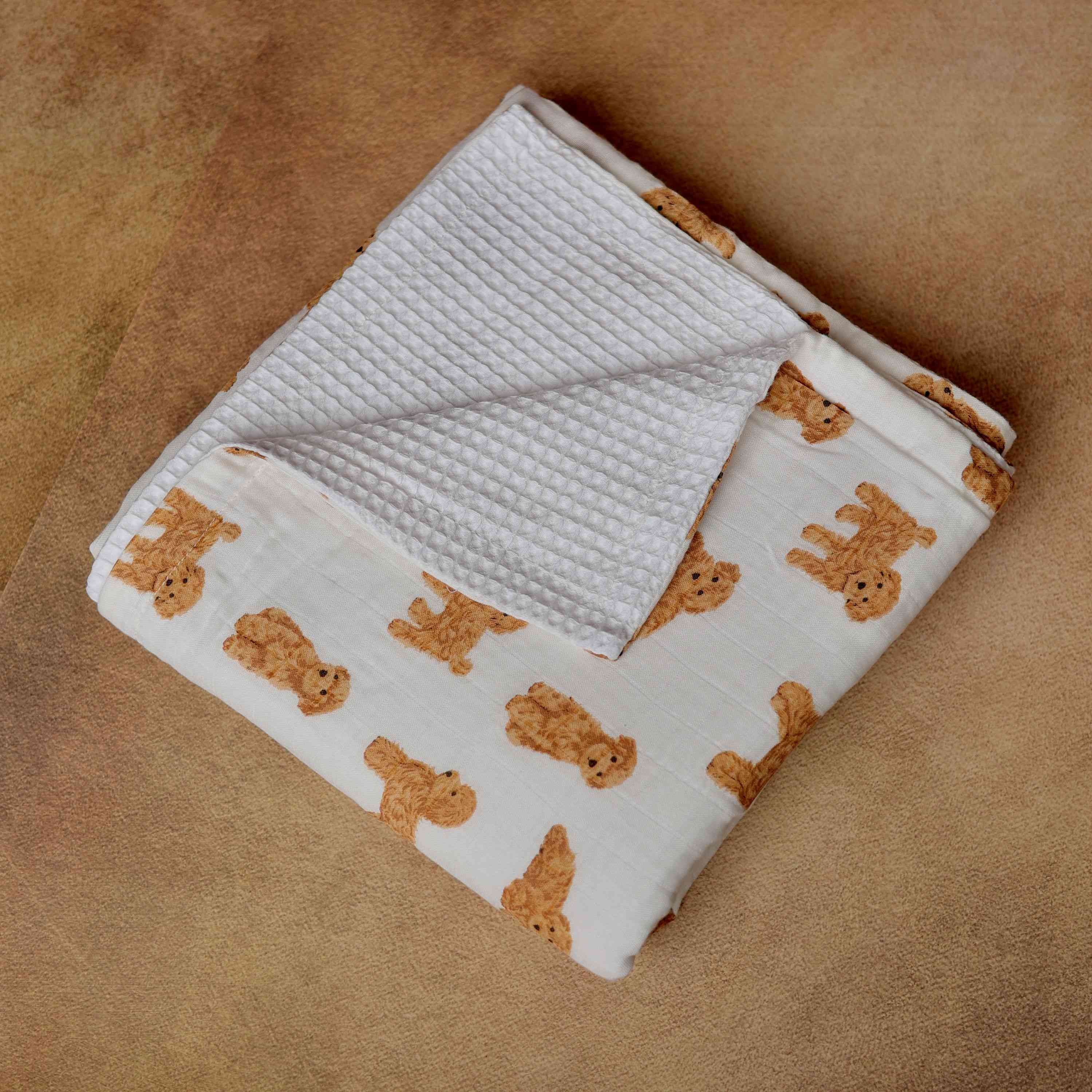 Poodle Playtime Muslin Blanket