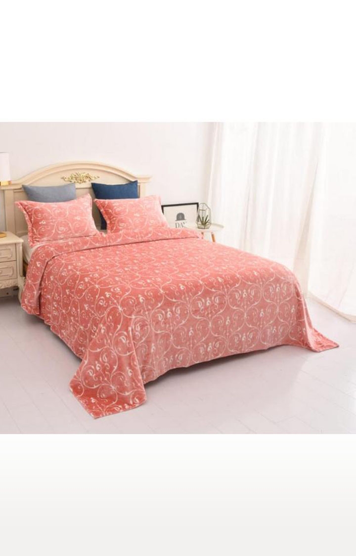 Sita Fabrics | Sita Fabrics Premium Soft Velvet Microfiber Heavy Winter 350 GSM Double Bed Quilt | Pink | 90x108 0