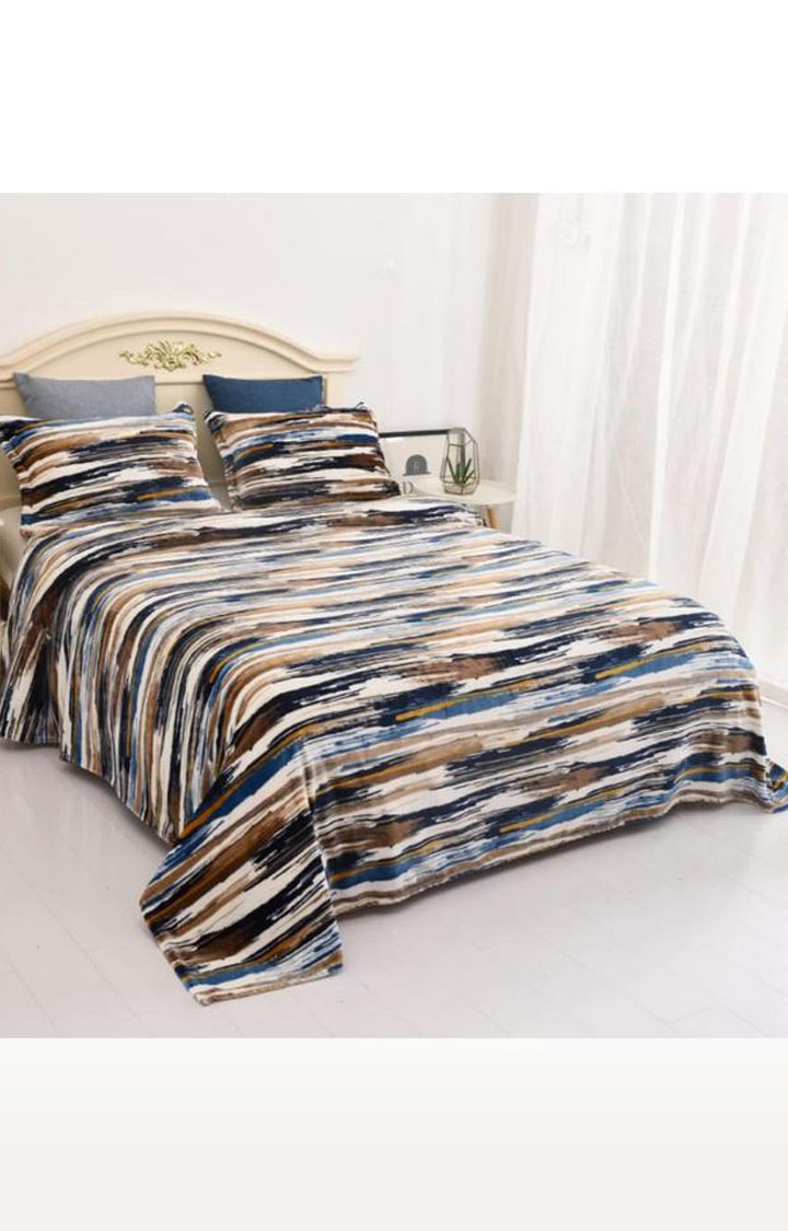Sita Fabrics | Sita Fabrics Premium Soft Velvet Microfiber Heavy Winter 350 GSM Double Bed Quilt | Multicolour | 90x108 0