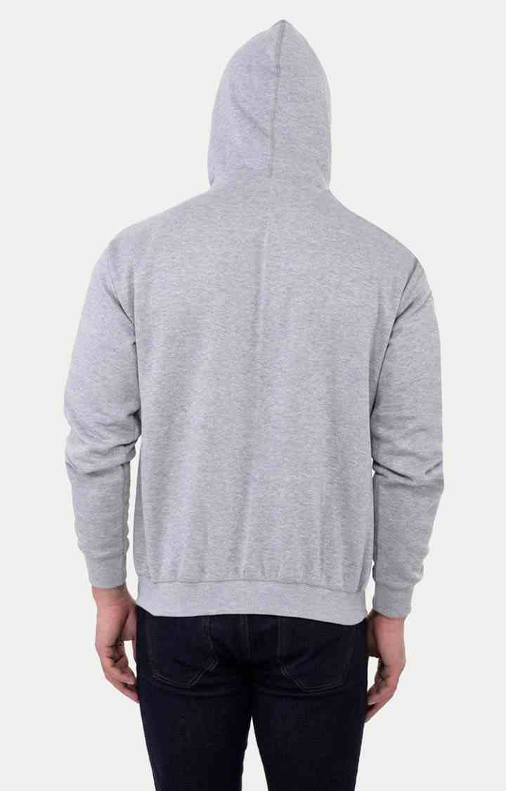 Men's Grey Acrylic Printed Hoodies