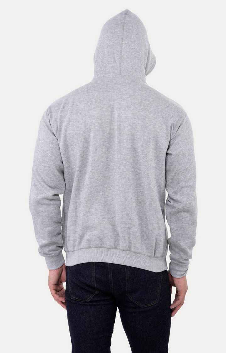 Men's Grey Acrylic Melange Hoodies