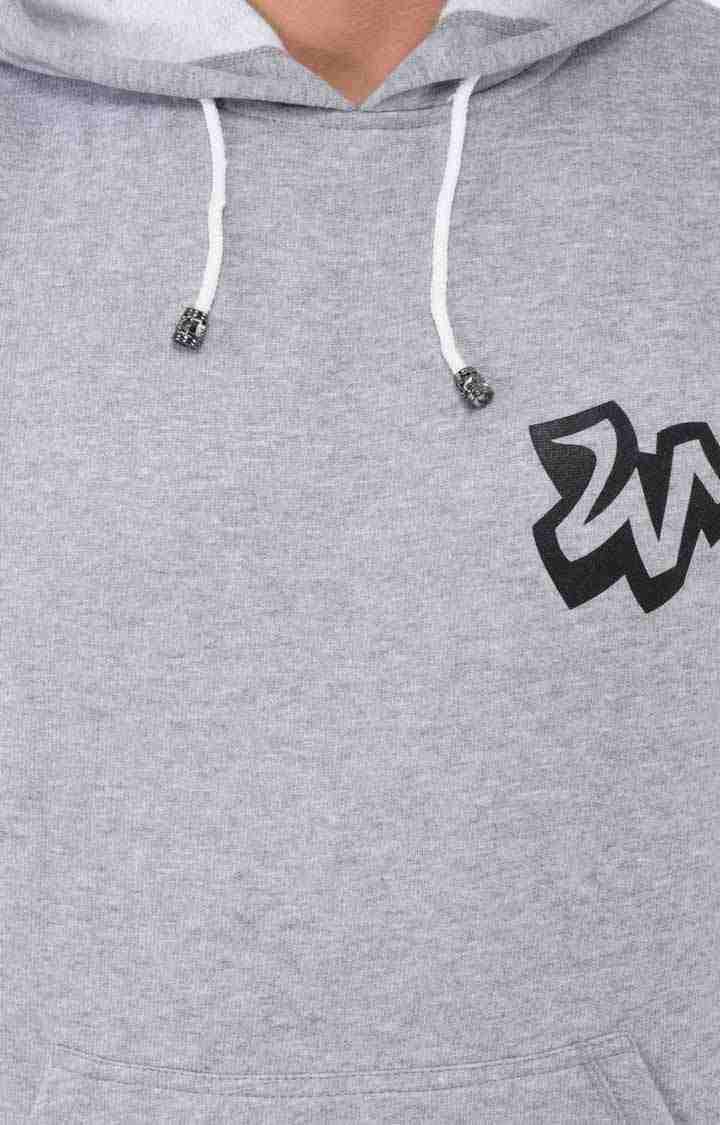 Men's Grey Acrylic Melange Hoodies