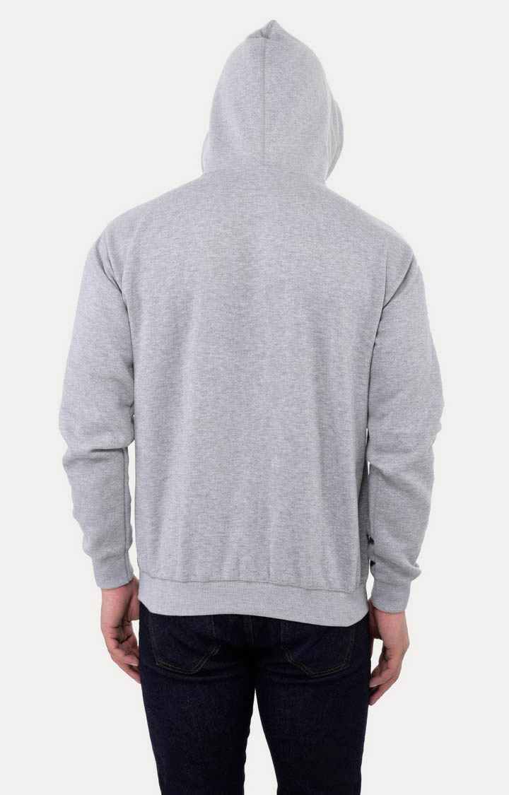 Men's Grey Acrylic Melange Hoodies