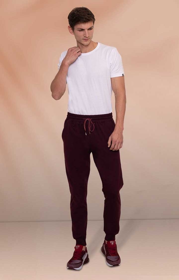 French Terry Jogger For Men : Wine