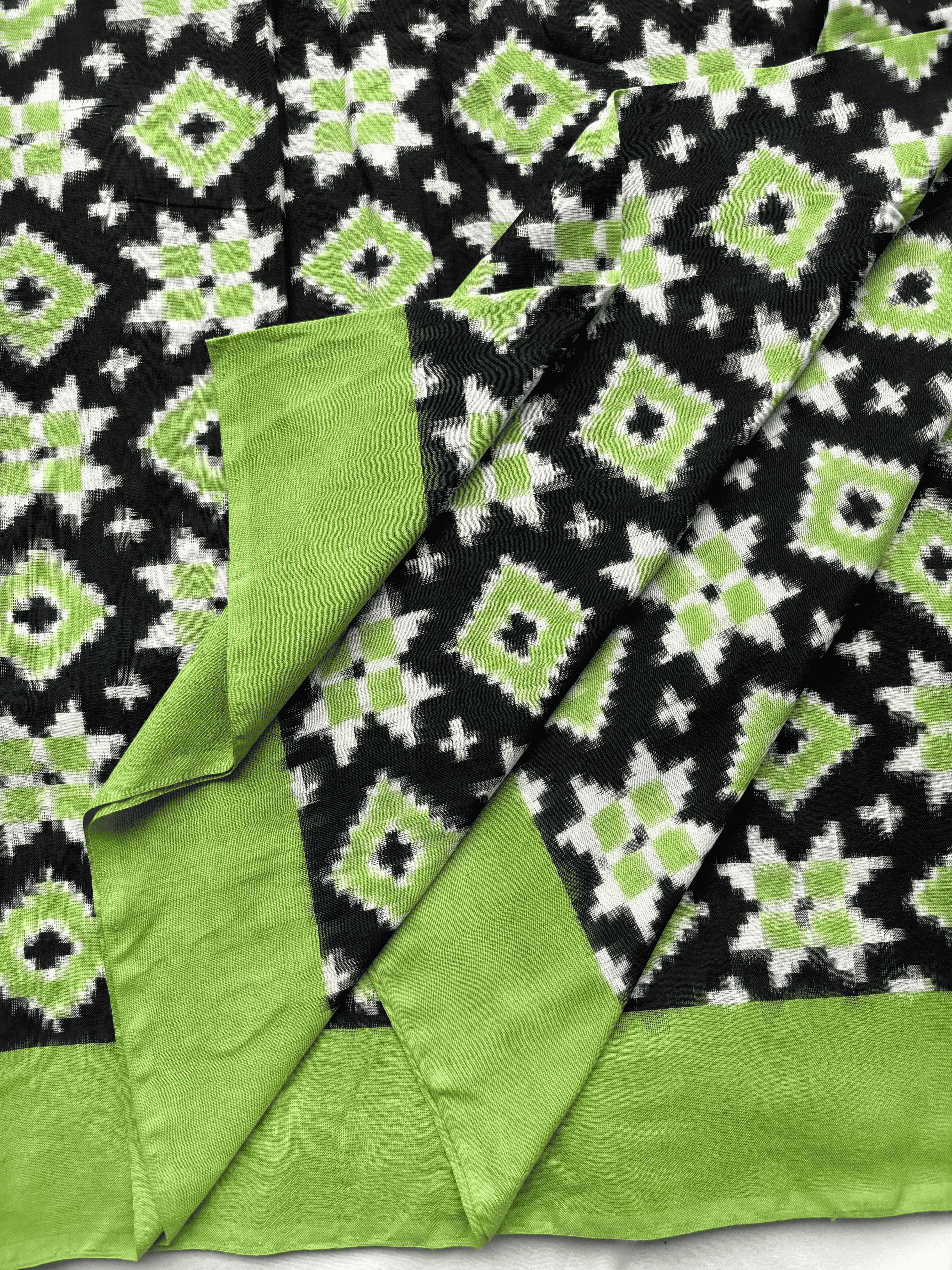 Cotton Double Ikat Teliya Rumal Fabric