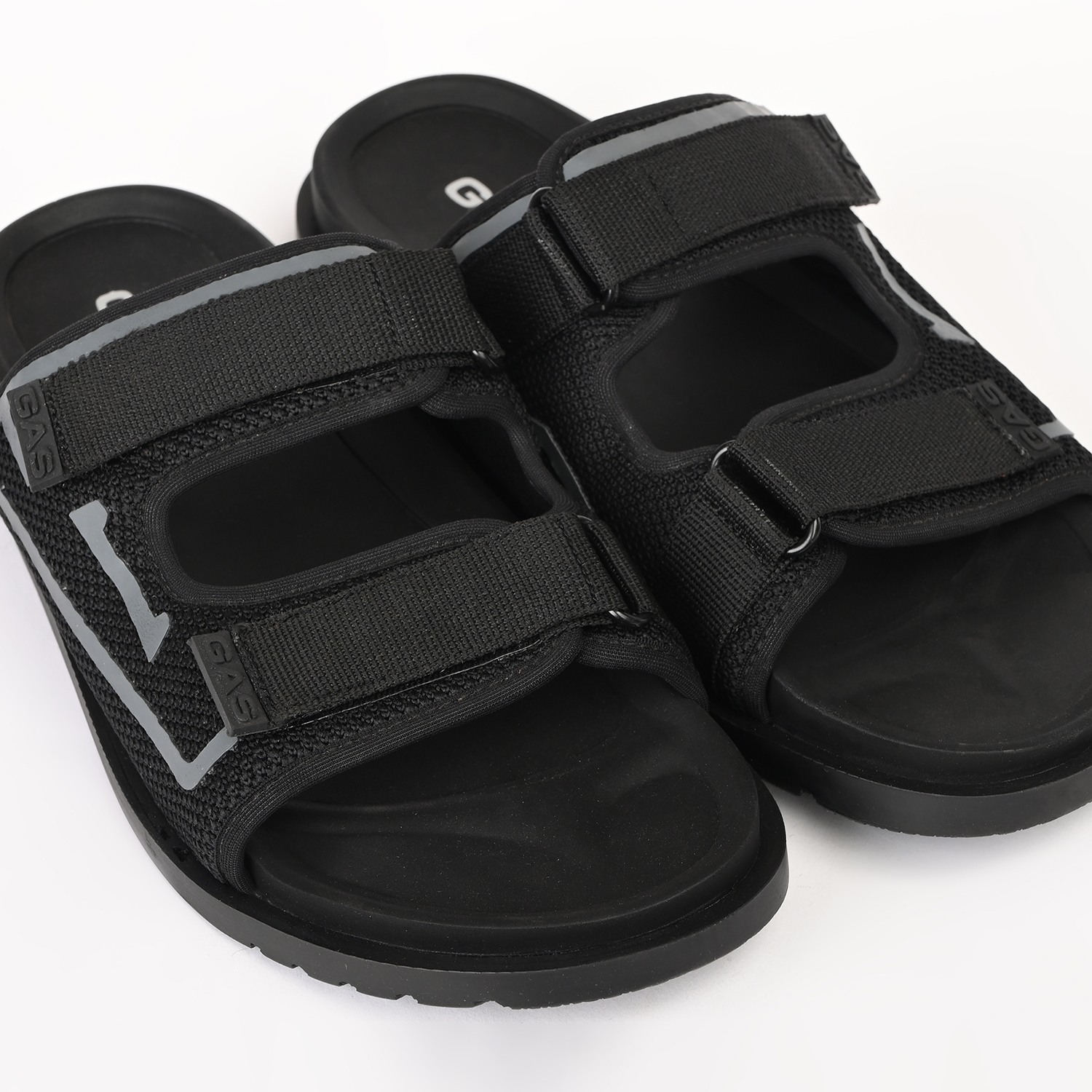 GAS | Men's StrapGrid Black Sandals|3