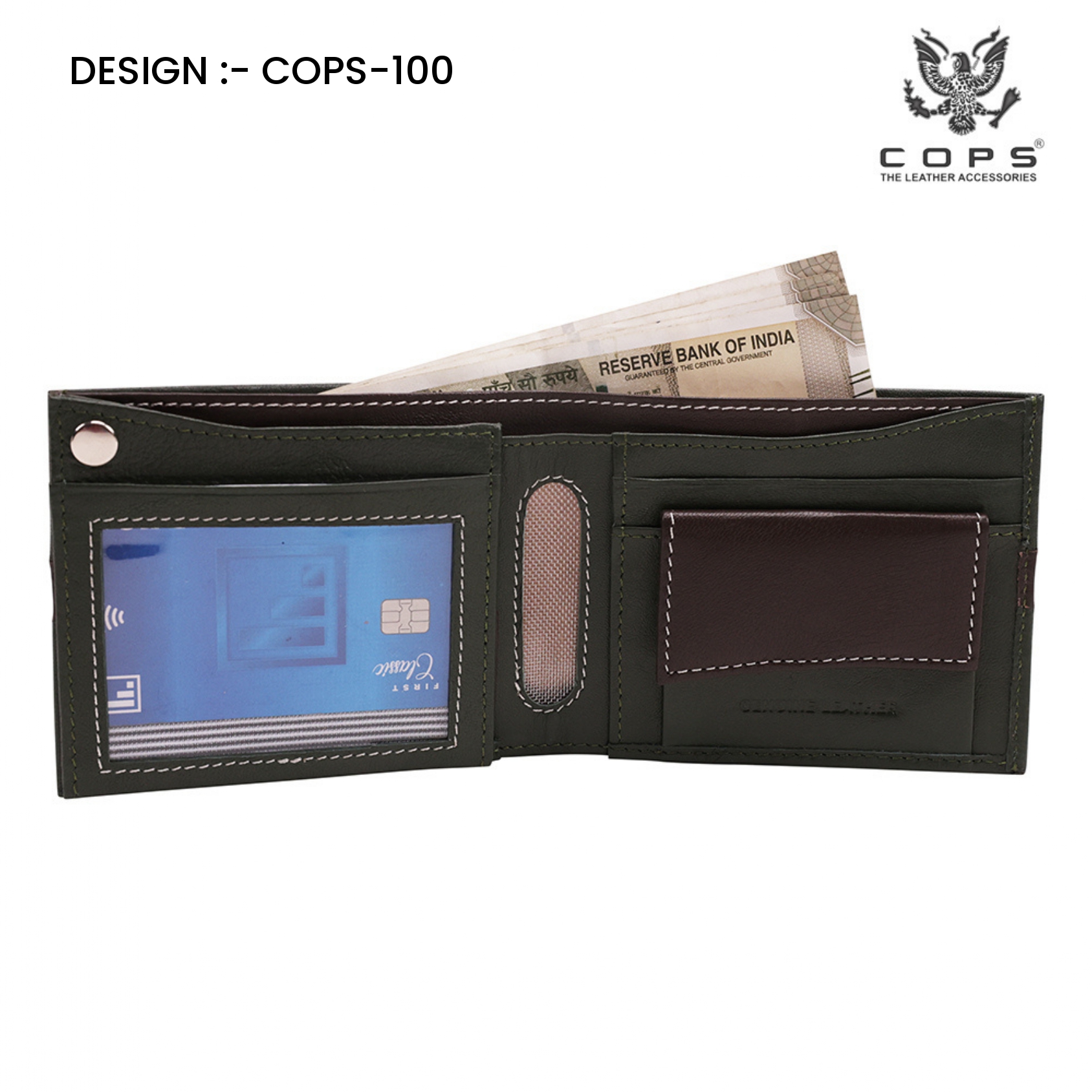 Men's Elite Edition-  Leather Wallet by Cops