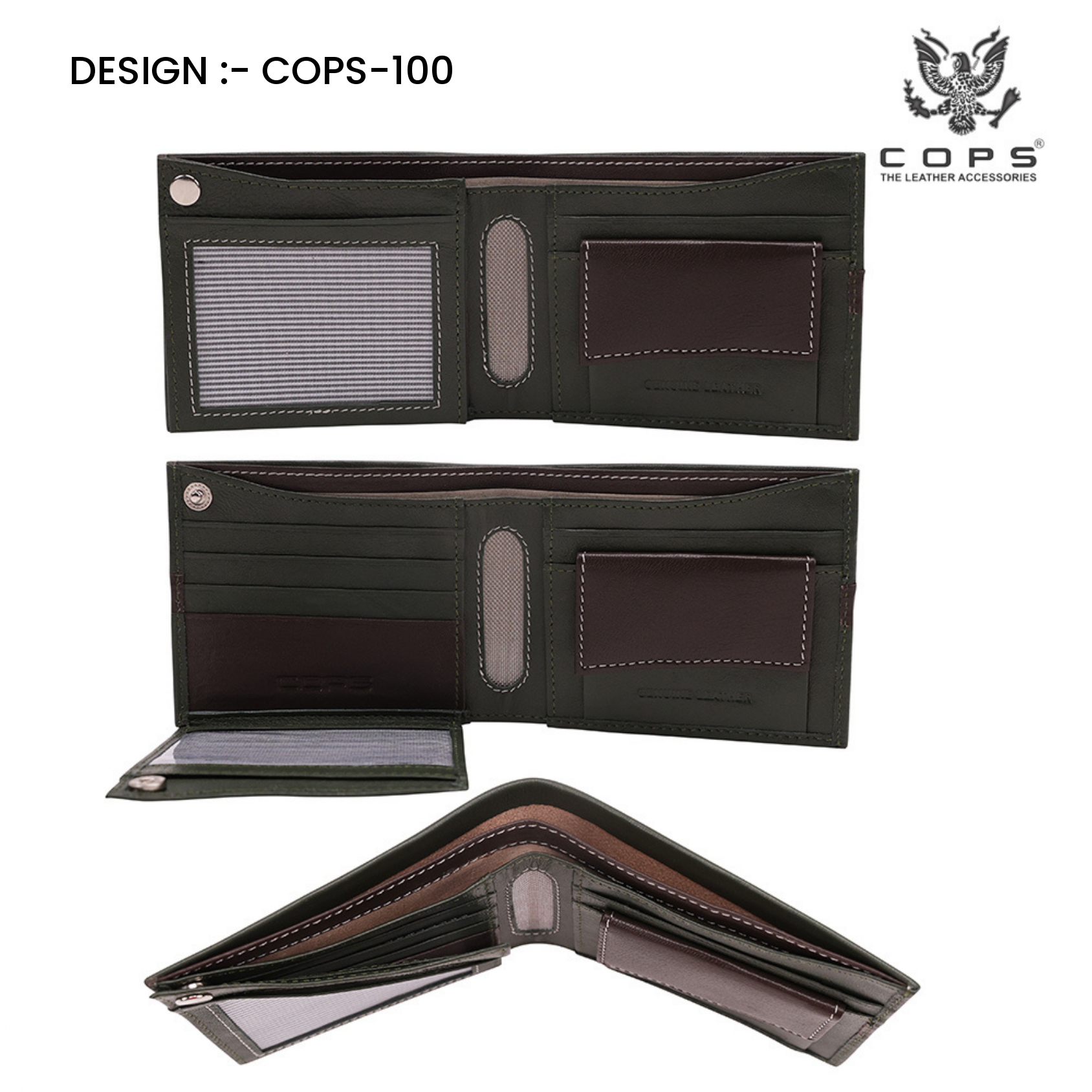 Men's Elite Edition-  Leather Wallet by Cops