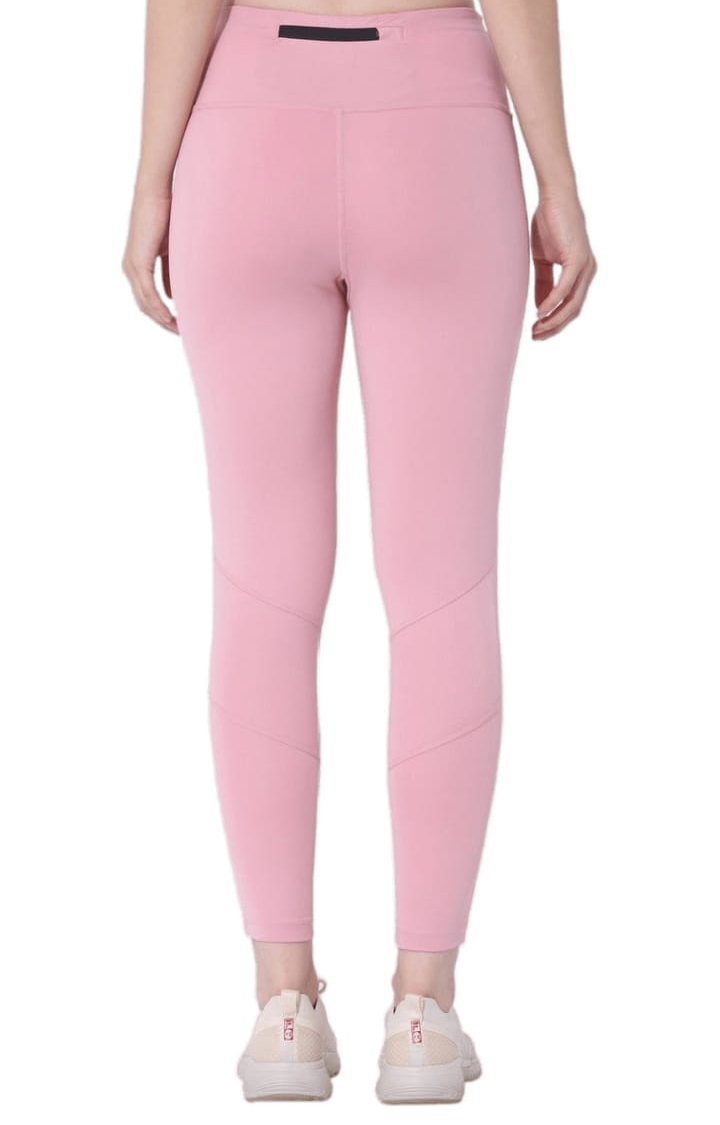 SilverTraq | Women's Pink Polyester Activewear Legging 3