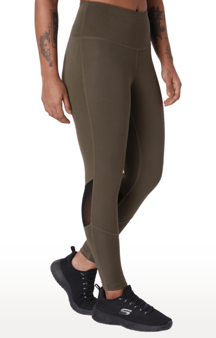 SilverTraq | Women's Green Polyester Activewear Legging 2