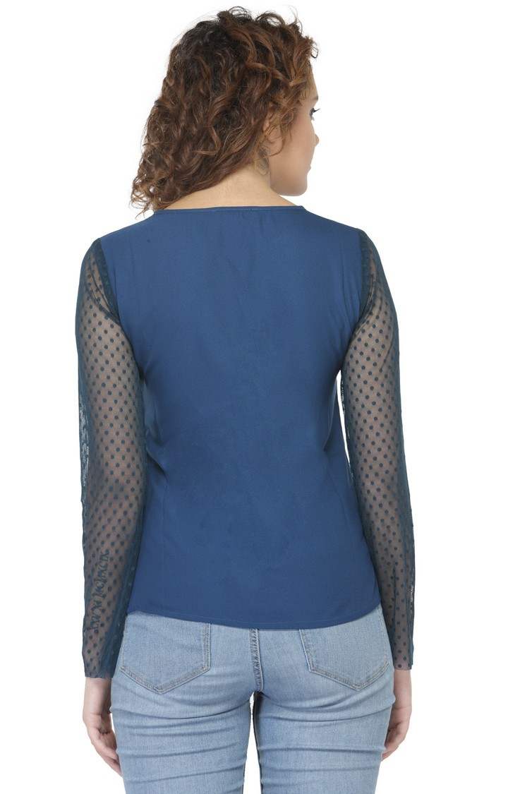 Blue Sheer Top