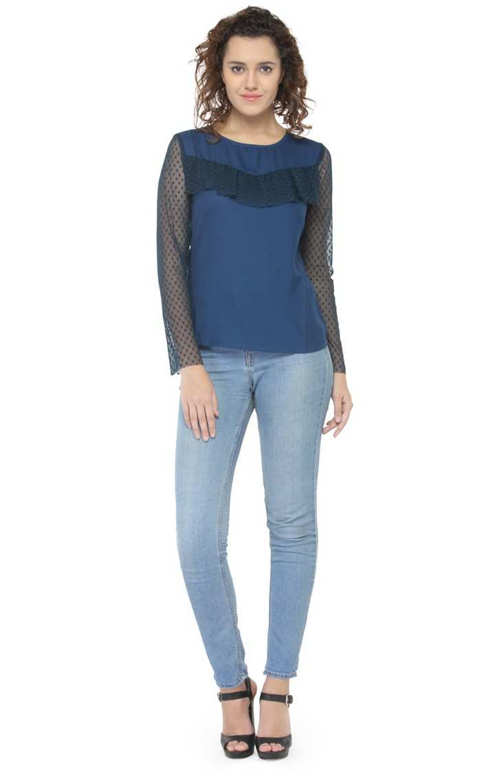 Blue Sheer Top