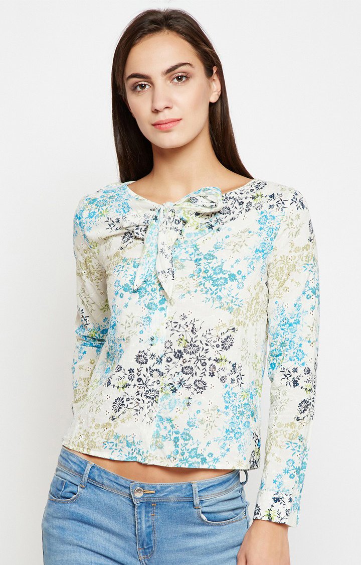 Floral Amouage Lucy Tassel Style Shirt