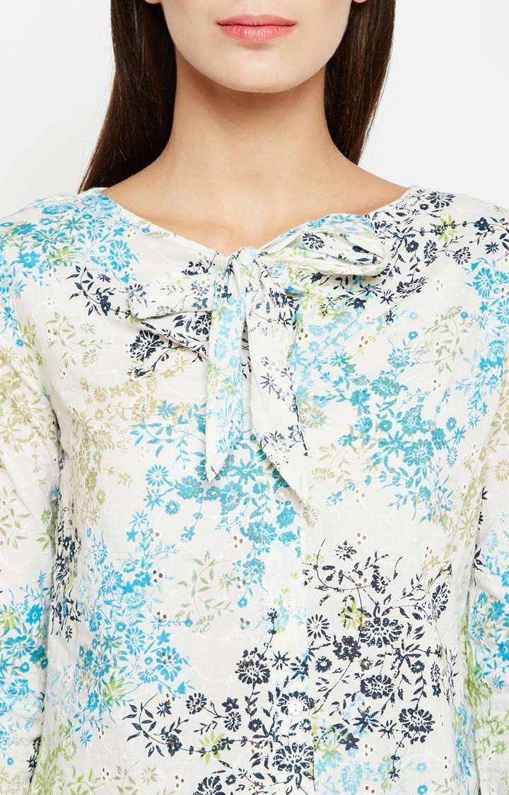 Floral Amouage Lucy Tassel Style Shirt
