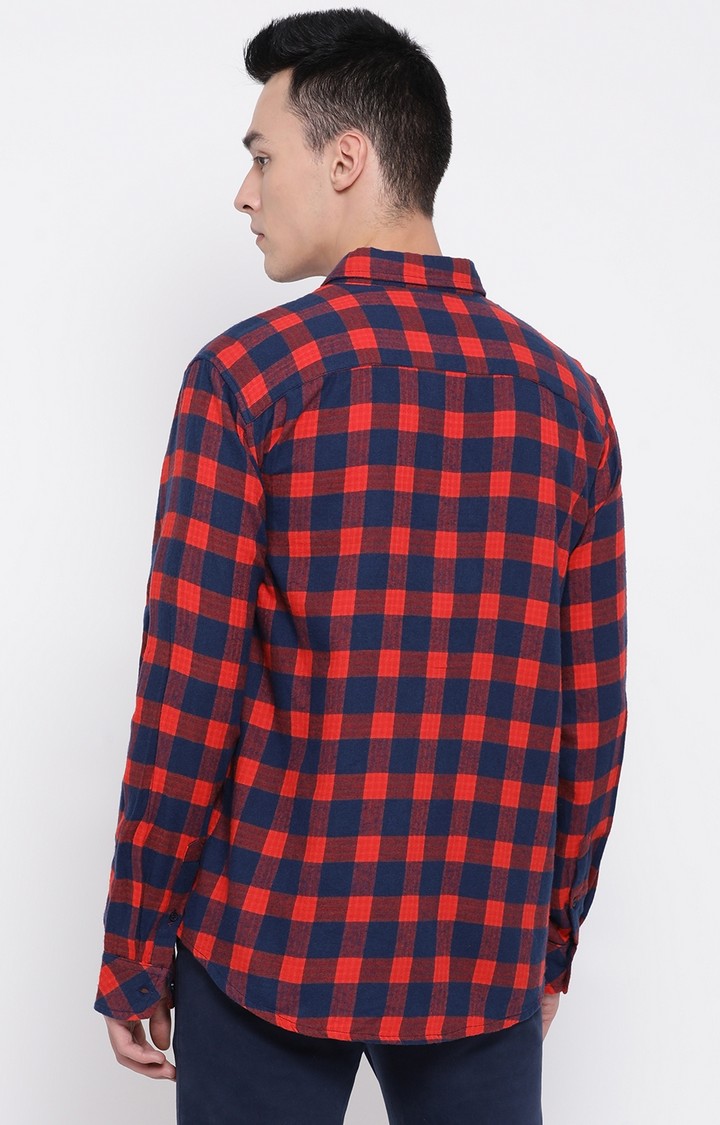 Gingham Brushed Fire Oxford Men’S Brushed Shirt