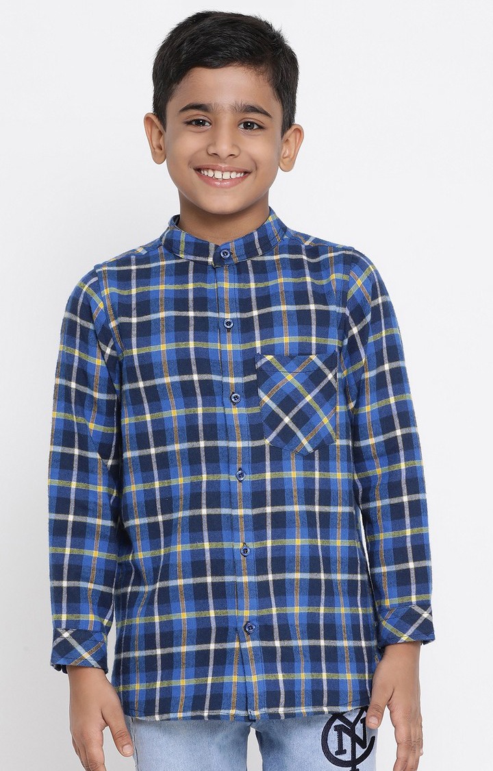 Sea Check View Boy’S Brushed Shirt