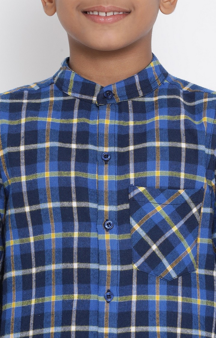 Sea Check View Boy’S Brushed Shirt