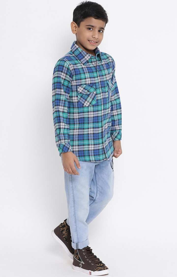 Ocean Check Era Boy’S Brushed Shirt