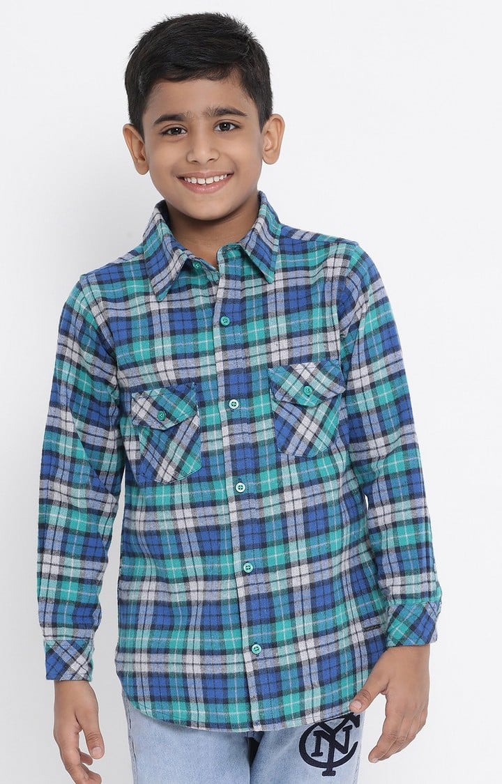 Ocean Check Era Boy’S Brushed Shirt