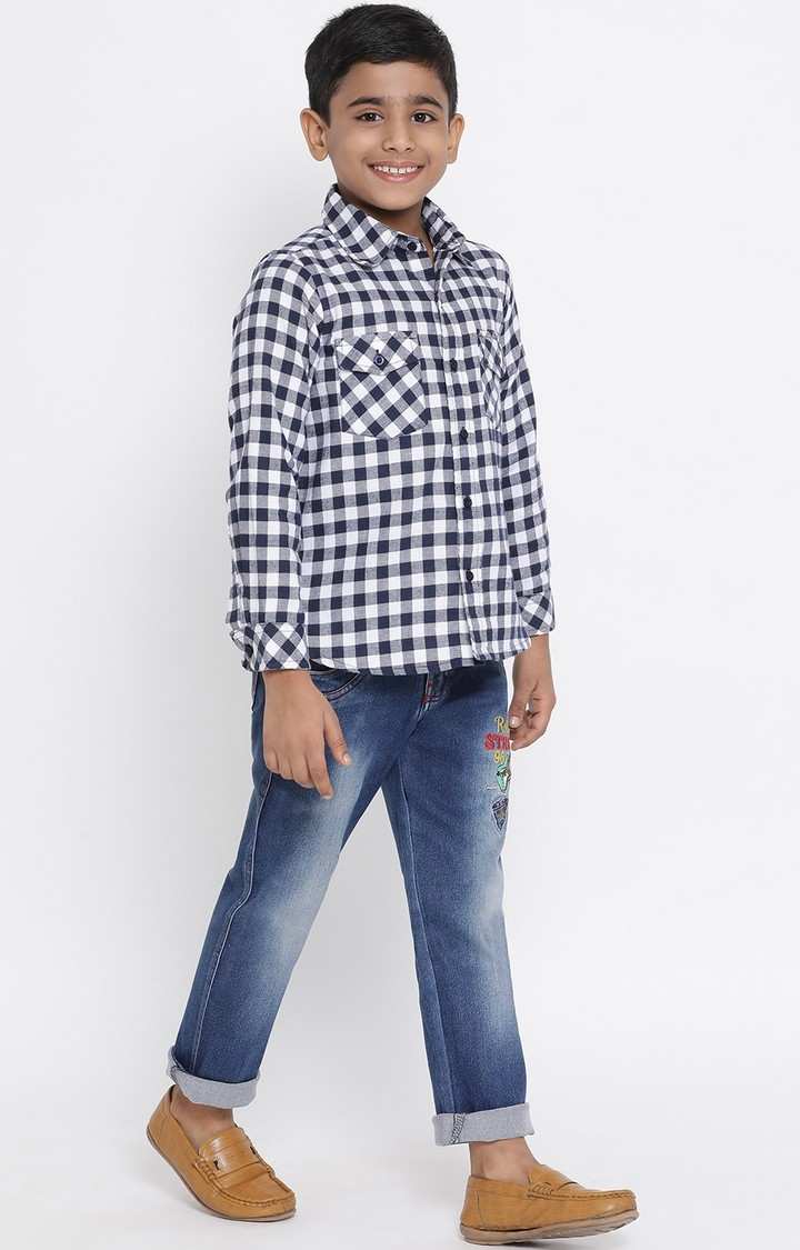 Past Gingham Fluid Boy’S Brushed Shirt