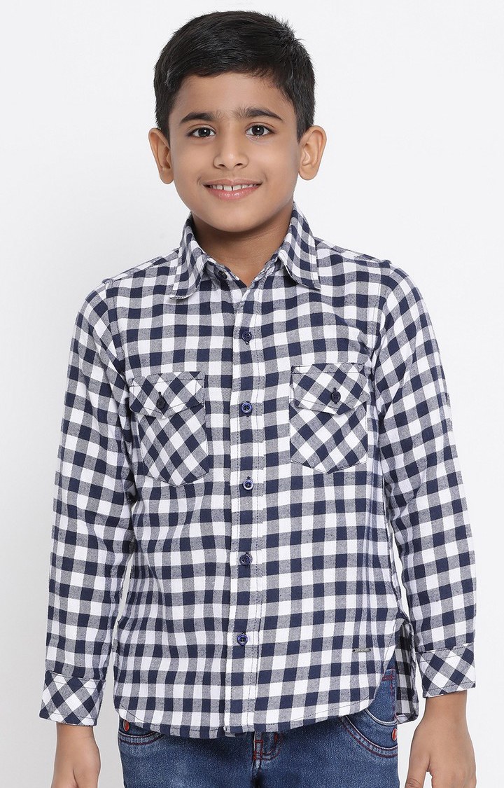 Past Gingham Fluid Boy’S Brushed Shirt