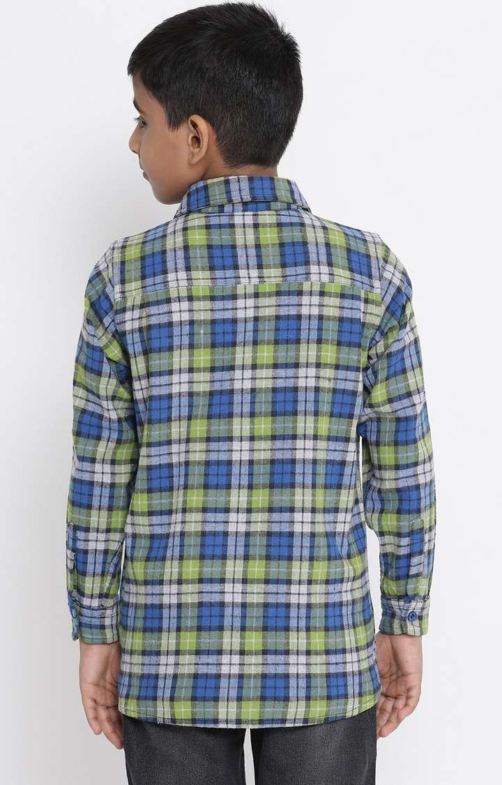 Plaid Marine Fun Boy’S Brushed Check Shirt