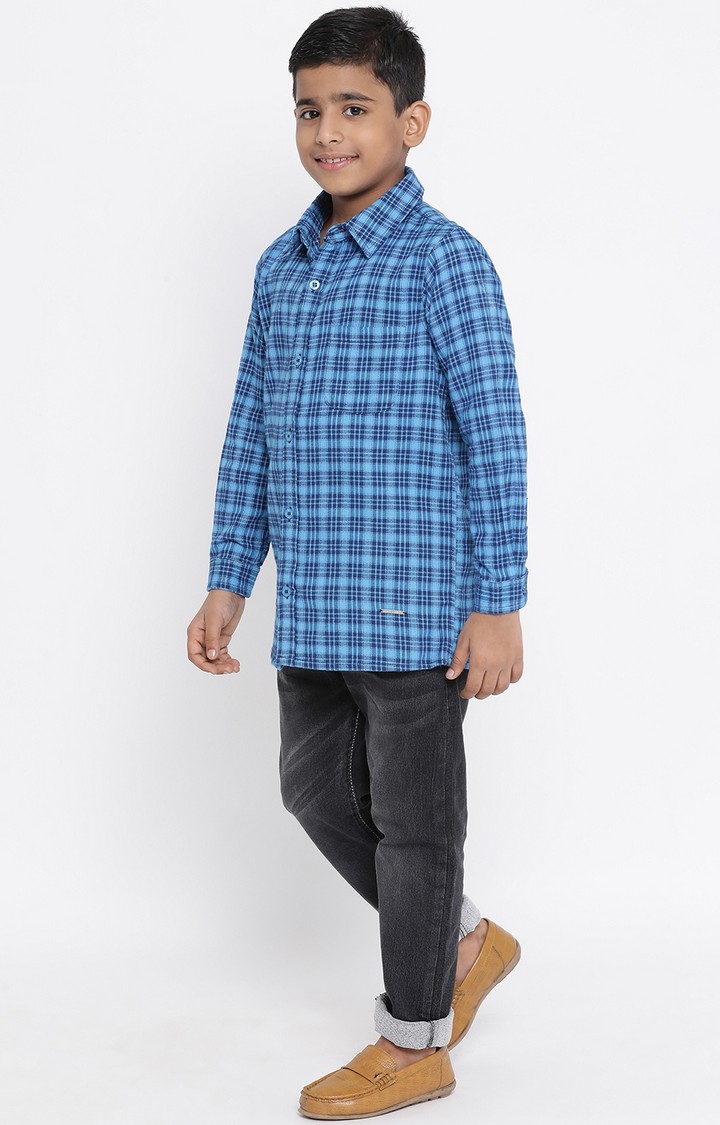 Oceanic Plaid Dunk Boy’S Brushed Check Shirt