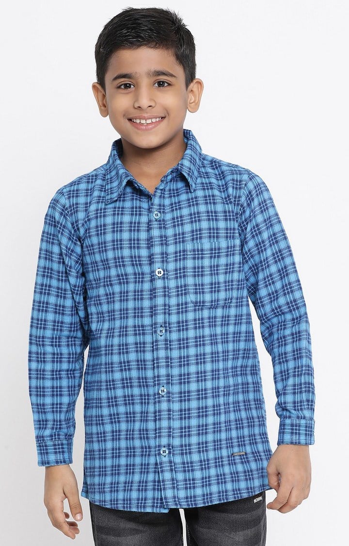 Oceanic Plaid Dunk Boy’S Brushed Check Shirt