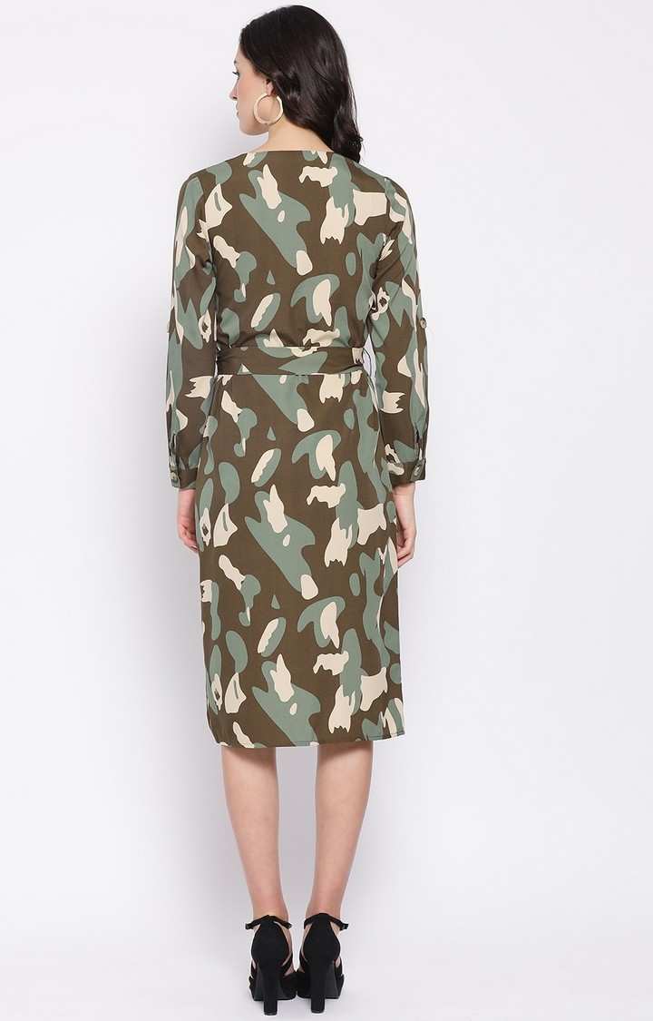 Cosmo Army Women’S Midi Dress