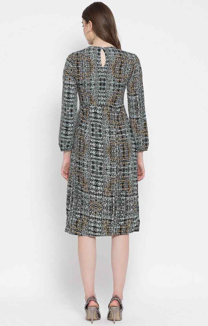Mosaic Abstract Midi Women’S Dress