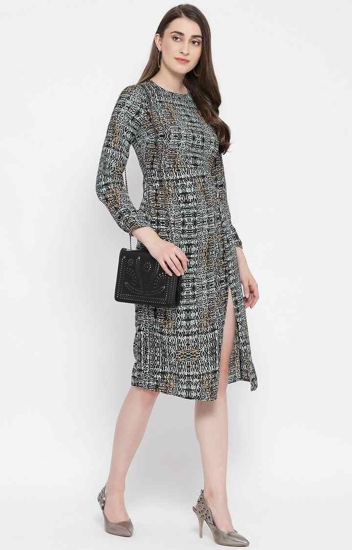 Mosaic Abstract Midi Women’S Dress