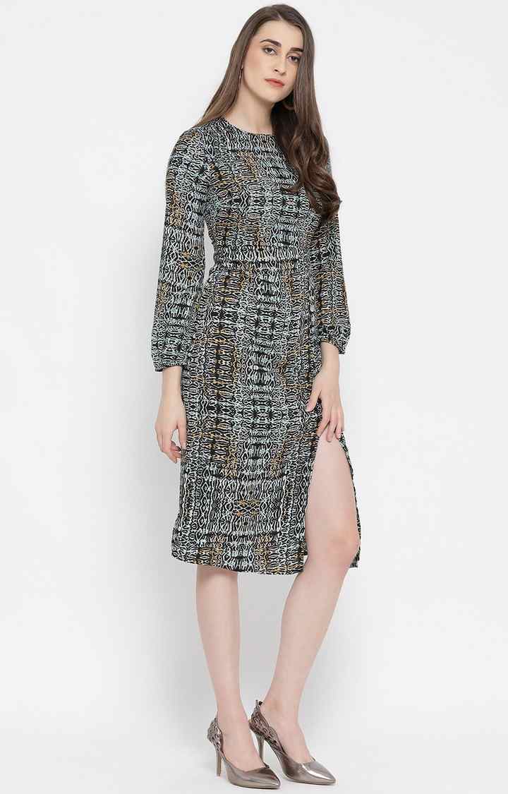 Mosaic Abstract Midi Women’S Dress
