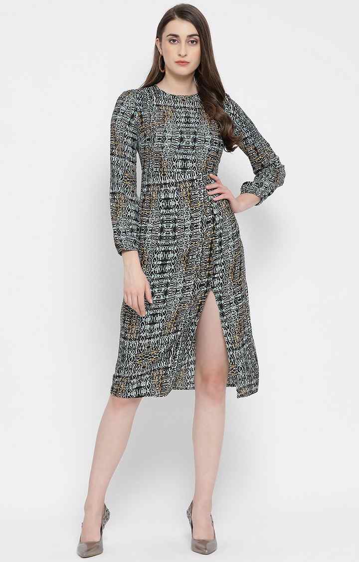 Mosaic Abstract Midi Women’S Dress