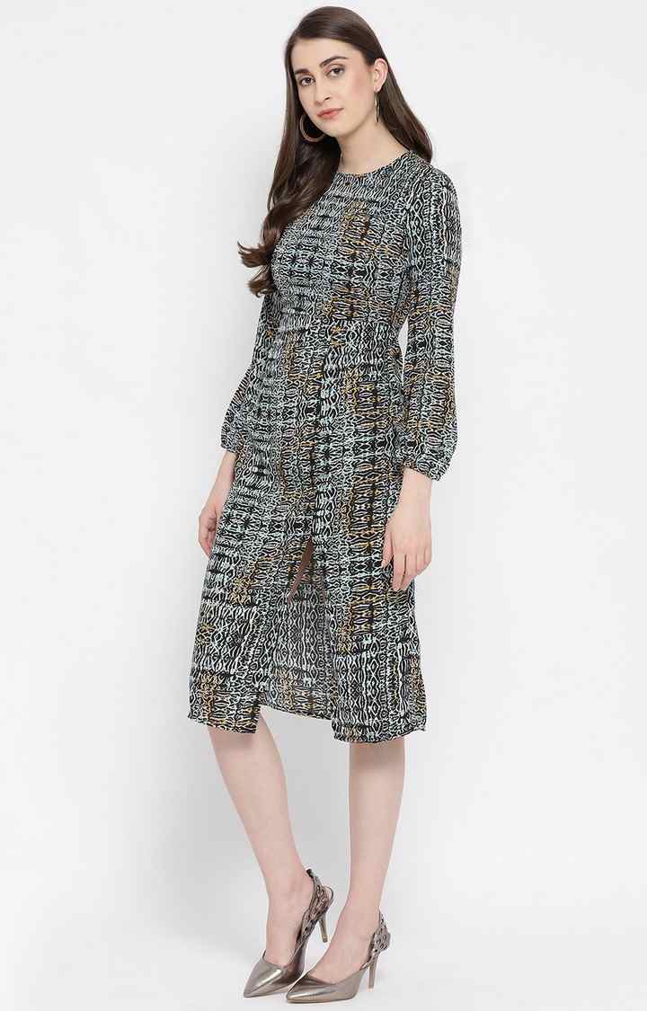 Mosaic Abstract Midi Women’S Dress