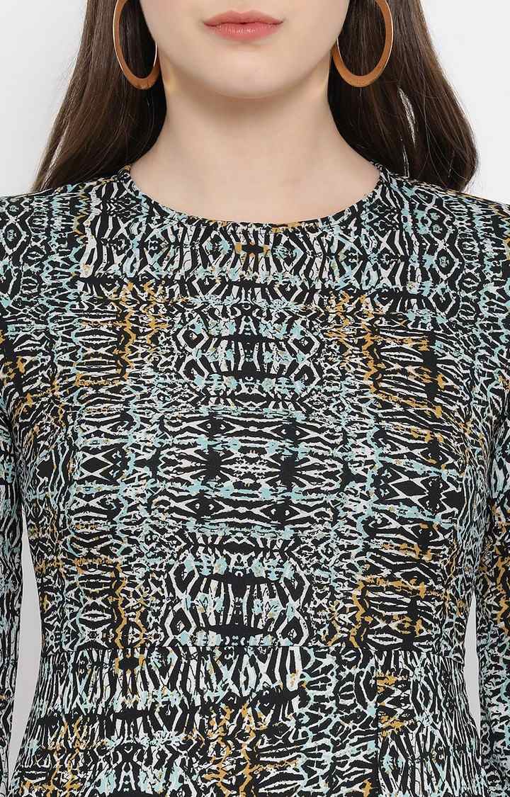 Mosaic Abstract Midi Women’S Dress